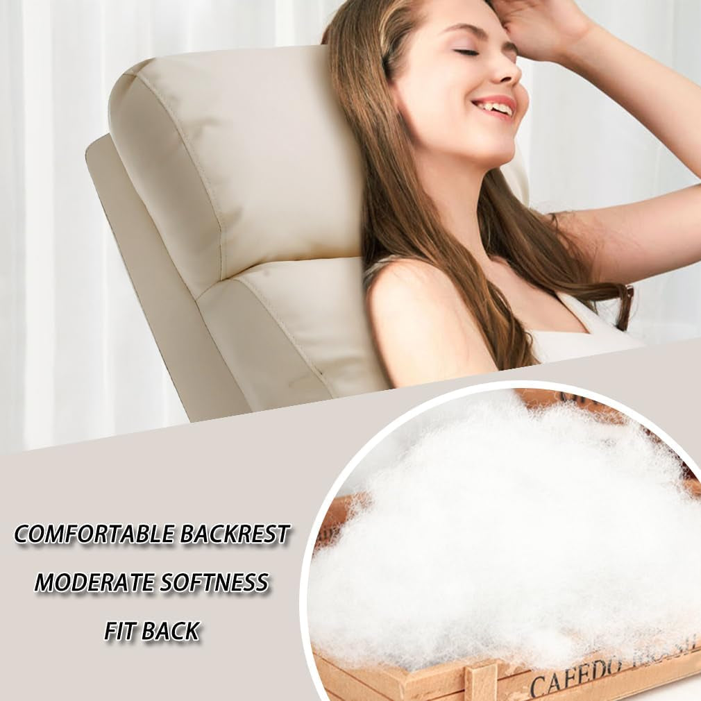 Sillón reclinable beige para sala de estar y cine en casa