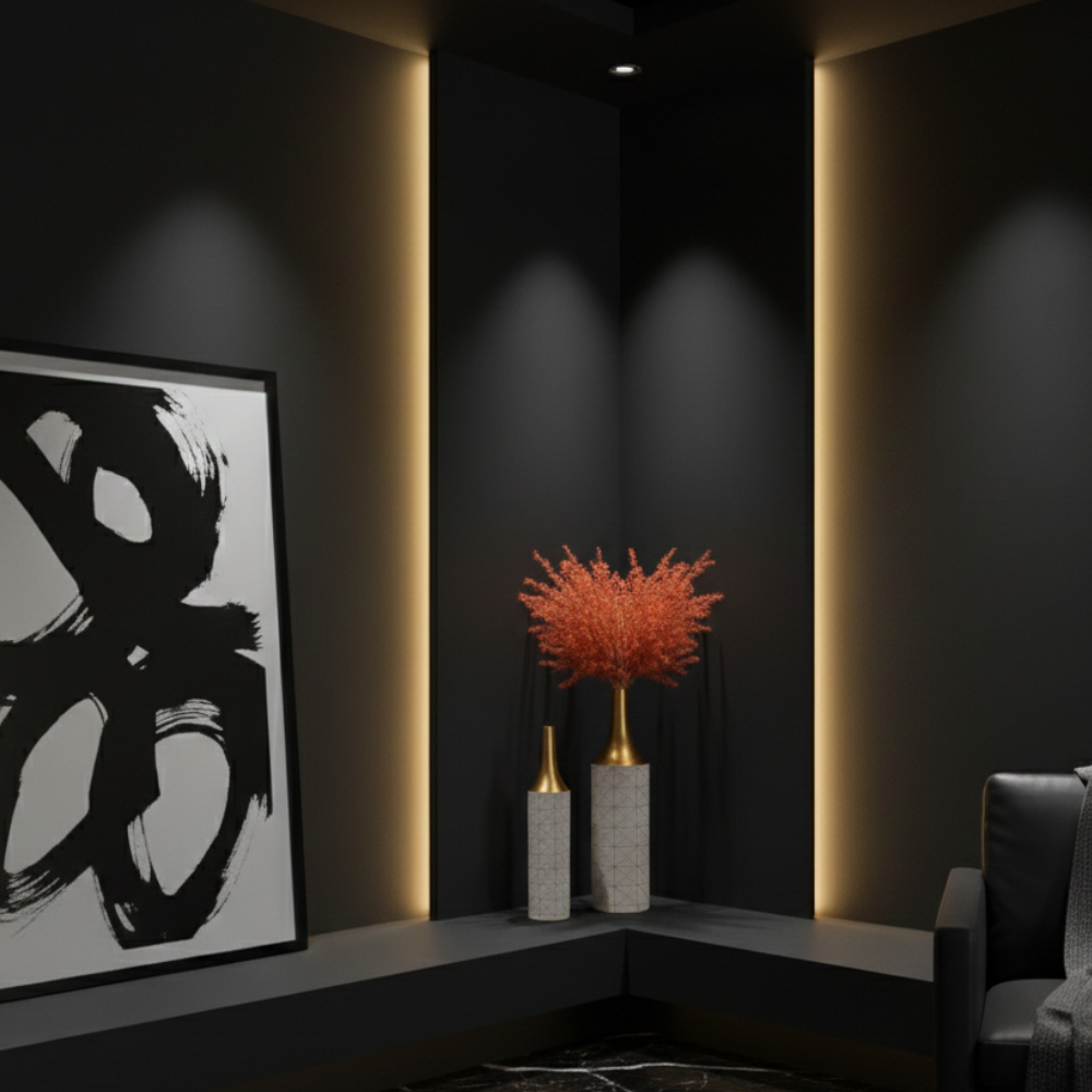 Juego de 3 jarrones de suelo de metal esmaltado: elegantes jarrones altos decorativos para sala de estar y entrada.