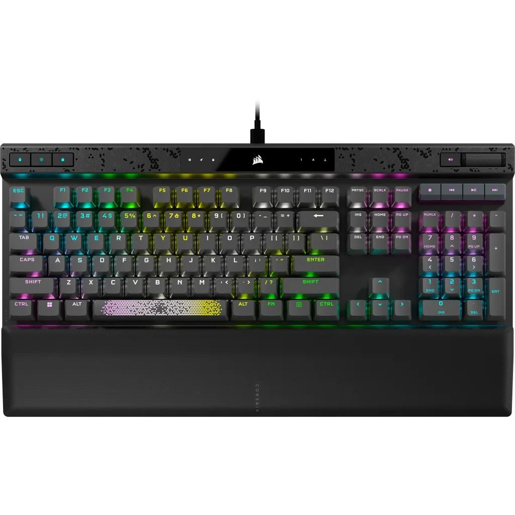 Keyboard Corsair K70 MAX RGB Magnetic-Mechanical Gaming Adjustable CORSAIR MGX Switc0hes NA keyboard Steel Grey (CH-910961G-NA) (CH-910961G-NA)