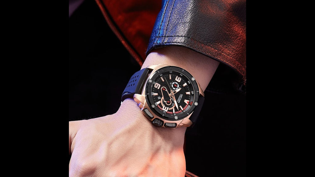 MEGIR Mens Watches Top Brand Luxury Silicone Sports Military Watch Waterproof Quartz Clock Men Chronograph Man Wristwatch 2147