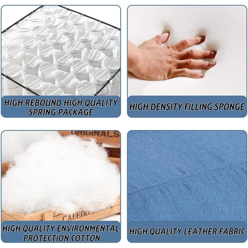 Sillón reclinable de tela azul para sala de estar y cine en casa