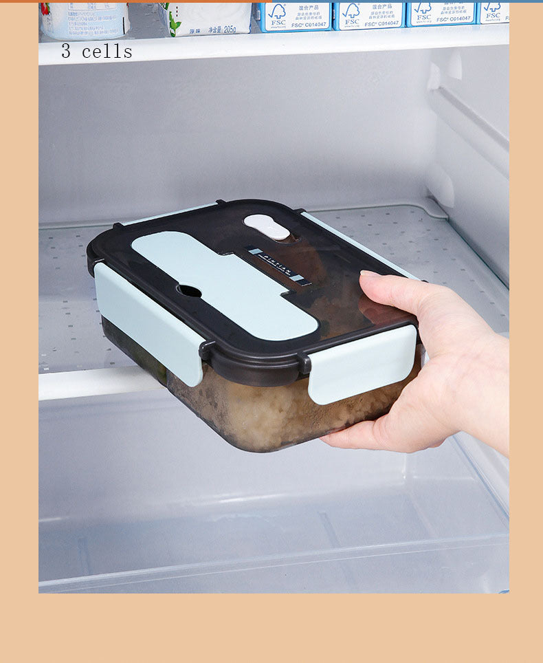 Lonchera de cocina para trabajo, estudiantes, actividades al aire libre y viajes, recipiente para calentar alimentos en microondas, caja bento, cajas para almacenar refrigerios.