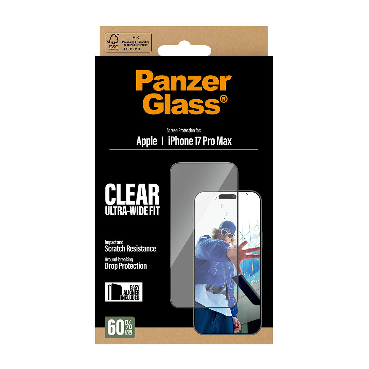 Protector de pantalla Panzer Glass PG66497 para Apple iPhone 17 Pro Max