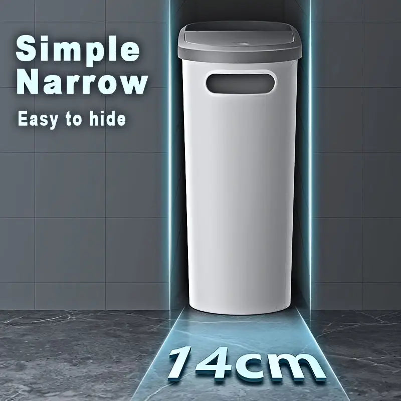 1pc Bathroom Trash Can with Lid