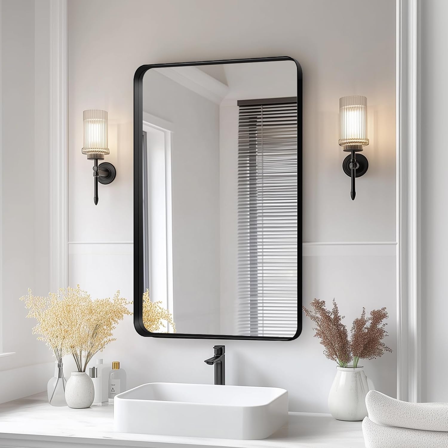 Bathroom Vanity Mirror 30x22 Aluminum Frame Durable
