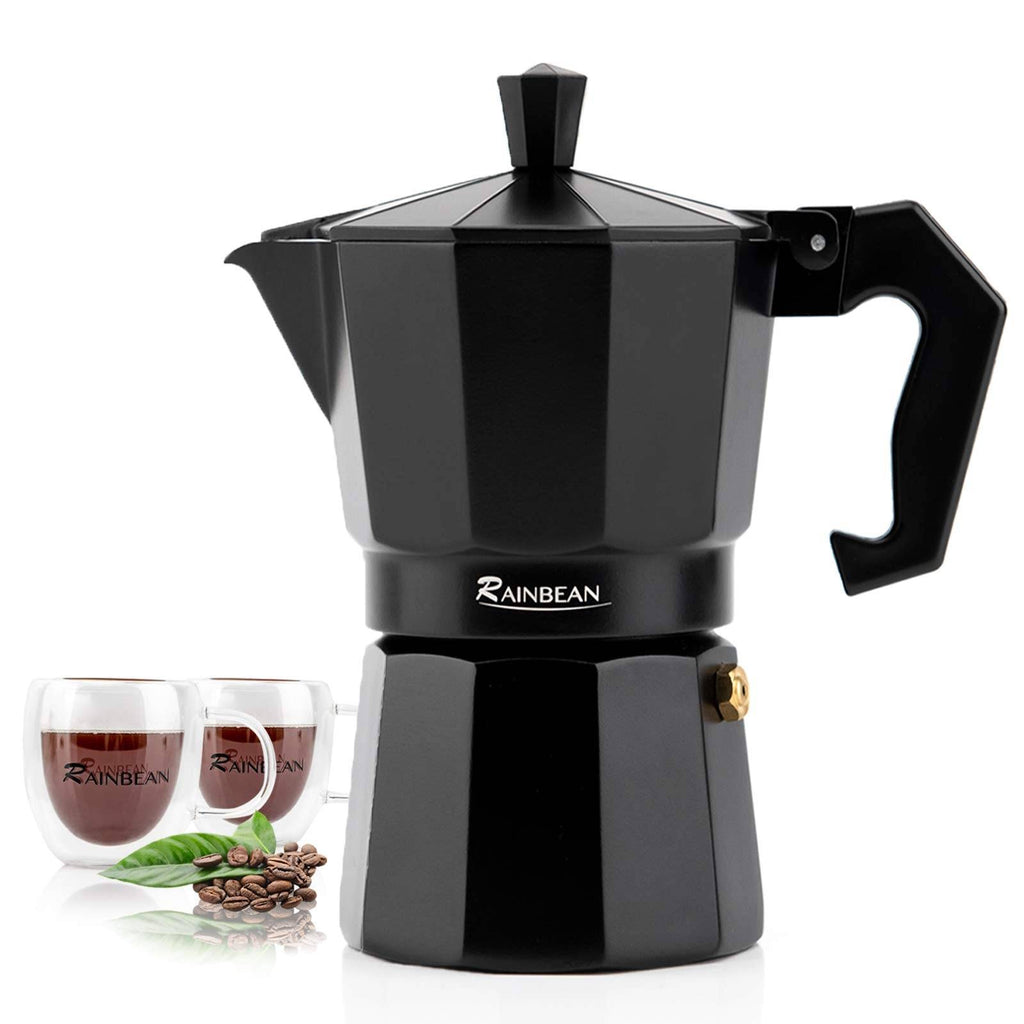 Cafetera italiana clásica Moka – Cafetera espresso para estufa (3 o 6 tazas)