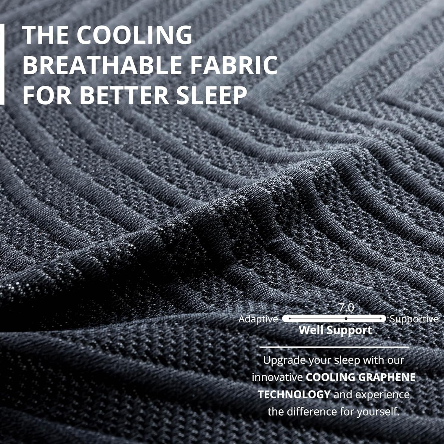 Colchón de espuma viscoelástica con gel de cobre 60x80x14