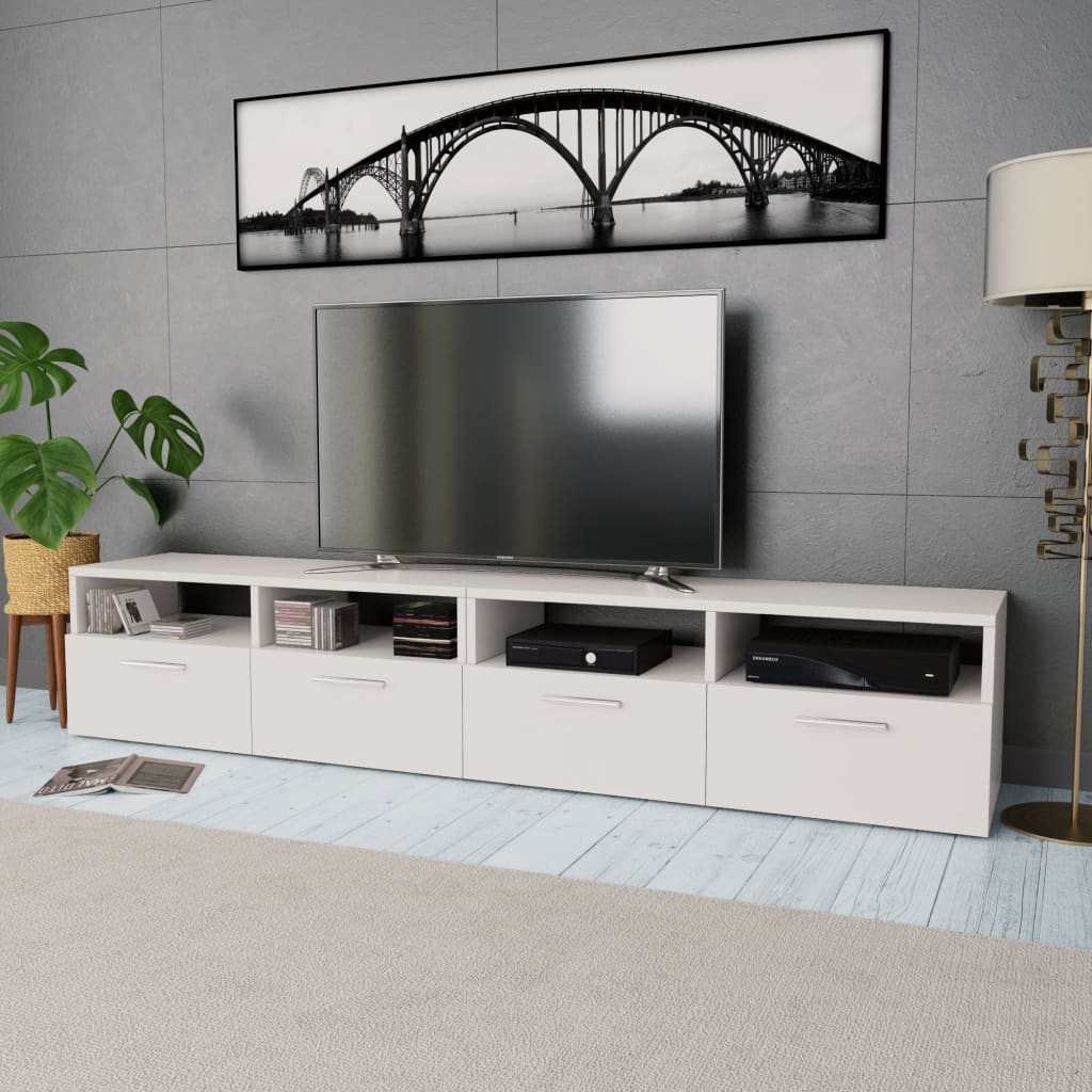 vidaXL TV Stand TV Console Sideboard TV Unit Media Unit 2 Pcs Engineered Wood