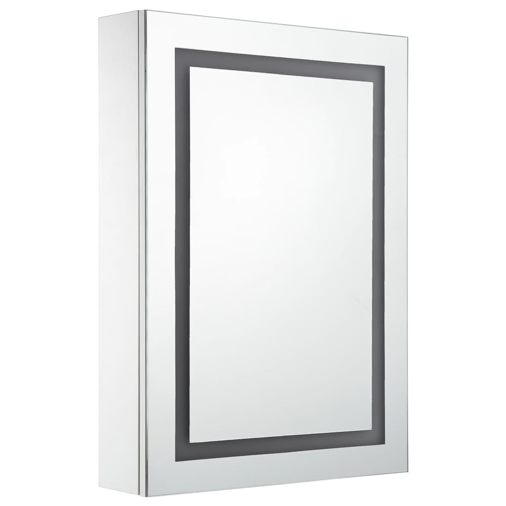vidaXL LED Bathroom Mirror Cabinet 19.7"x5.1"x27.6"