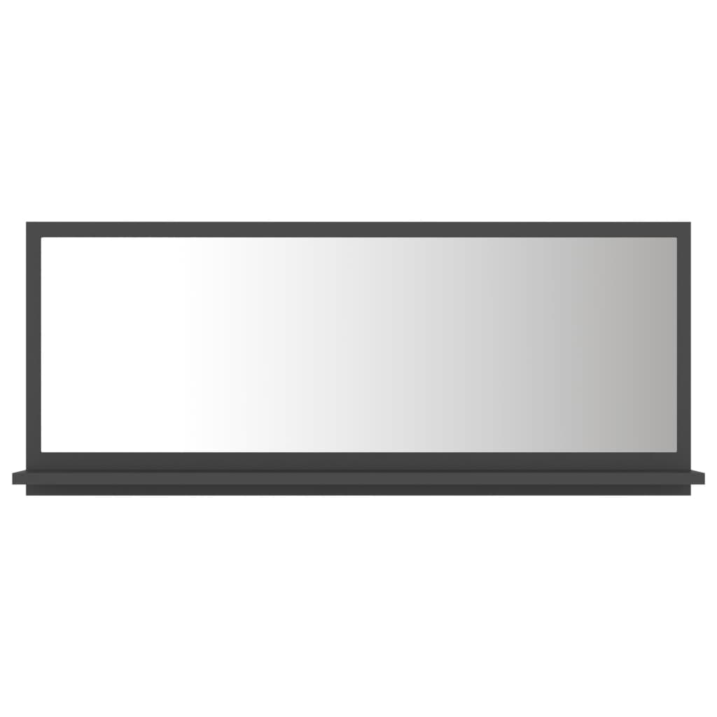 NNEVL Bathroom Mirror Grey 90cm Chipboard