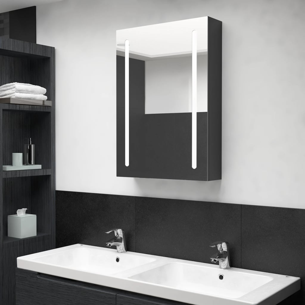 vidaXL Bathroom Cabinet Mirrored Bathroom Vanity Wall Mounted Medicine Cabinet