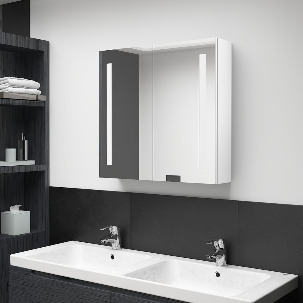 vidaXL Bathroom Cabinet Mirrored Bathroom Vanity Wall Mounted Medicine Cabinet