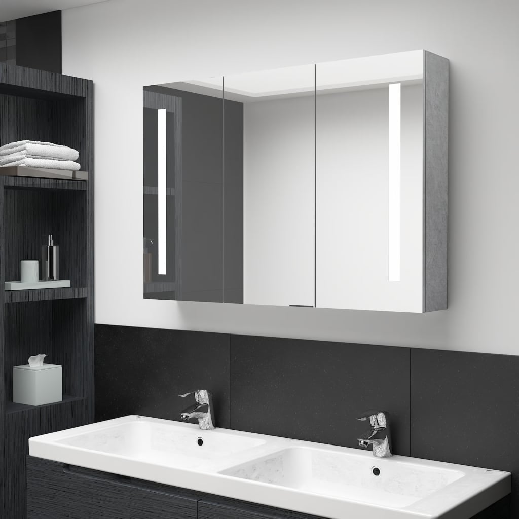 vidaXL Bathroom Cabinet Mirrored Bathroom Vanity Wall Mounted Medicine Cabinet