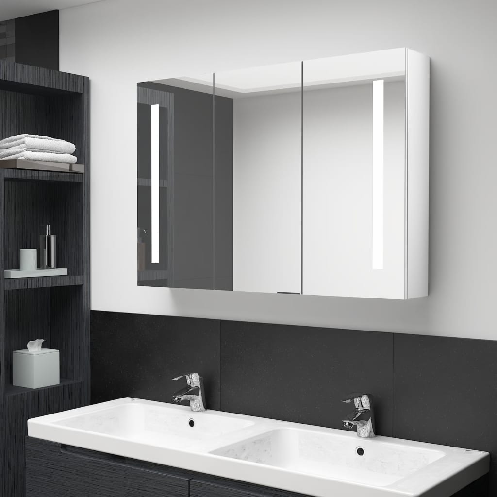 vidaXL Bathroom Cabinet Mirrored Bathroom Vanity Wall Mounted Medicine Cabinet