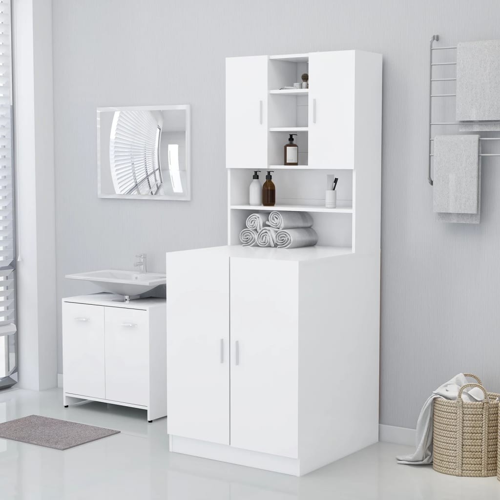 NNEVL Washing Machine Cabinet White