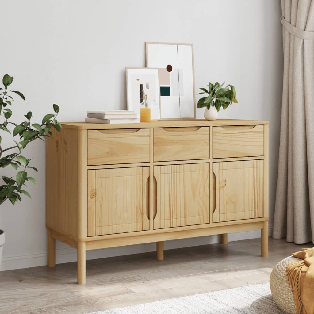 vidaXL Sideboard Aufbewahrungsschrank Wohnzimmermöbel Massivholz Kiefer