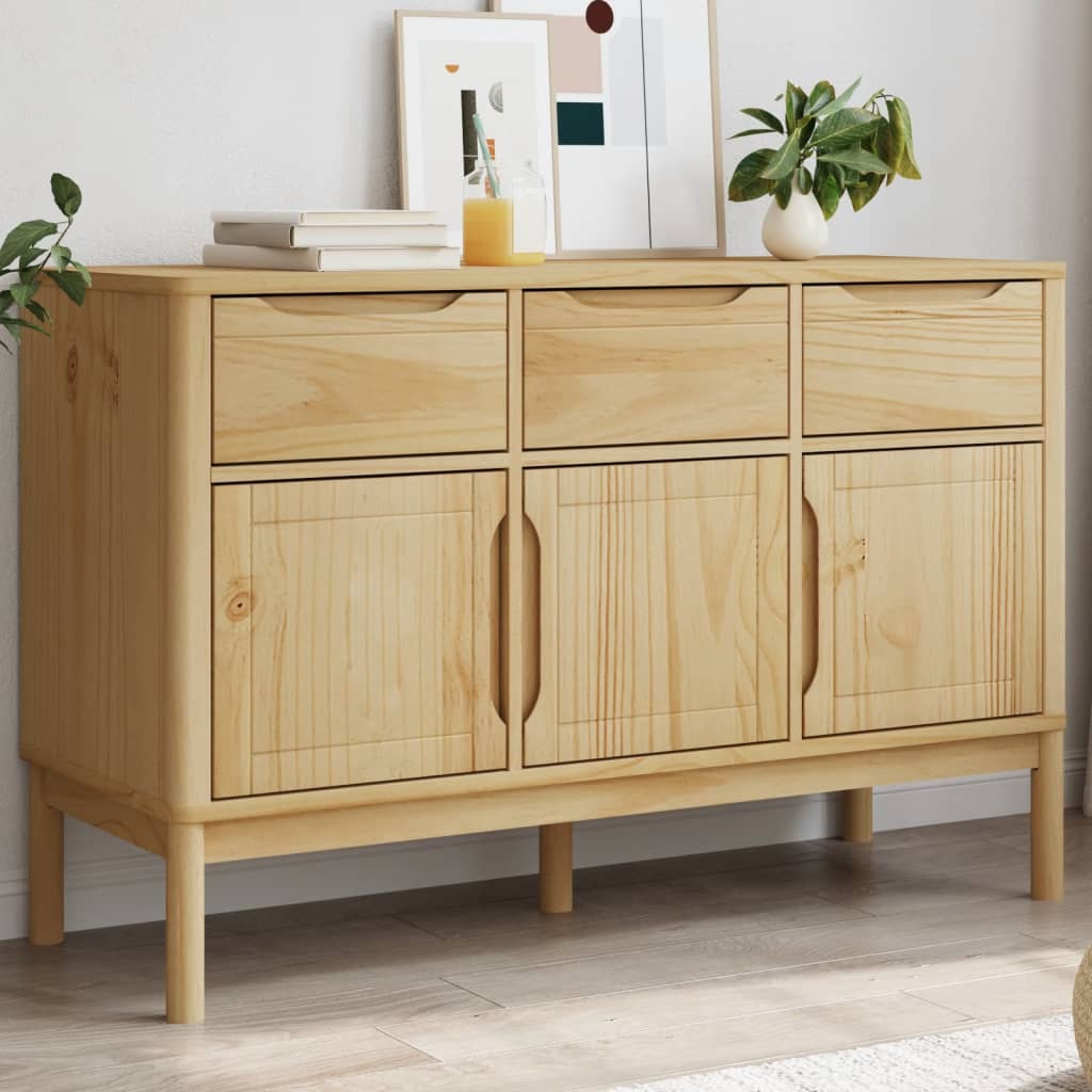vidaXL Sideboard Aufbewahrungsschrank Wohnzimmermöbel Massivholz Kiefer