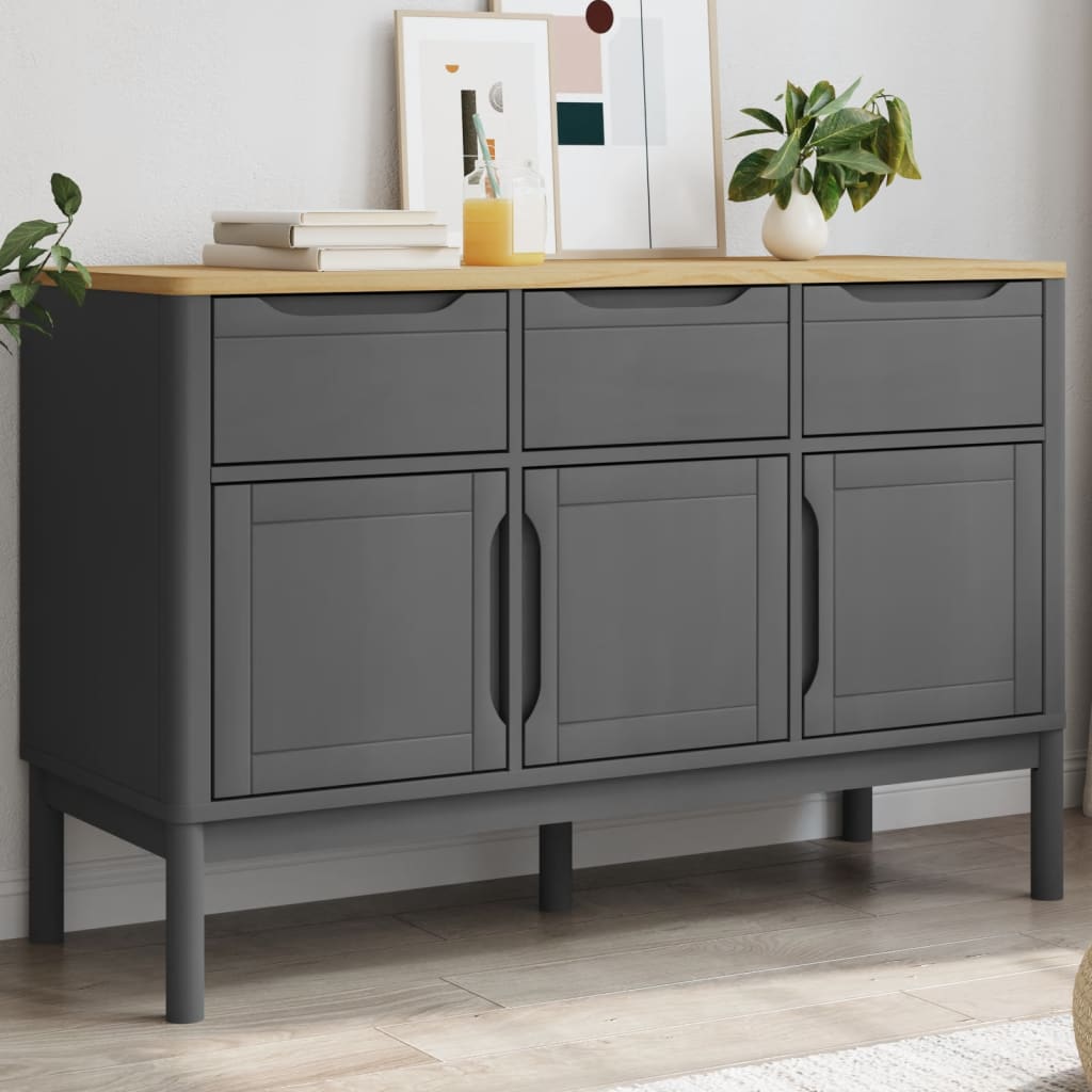 vidaXL Sideboard Aufbewahrungsschrank Wohnzimmermöbel Massivholz Kiefer