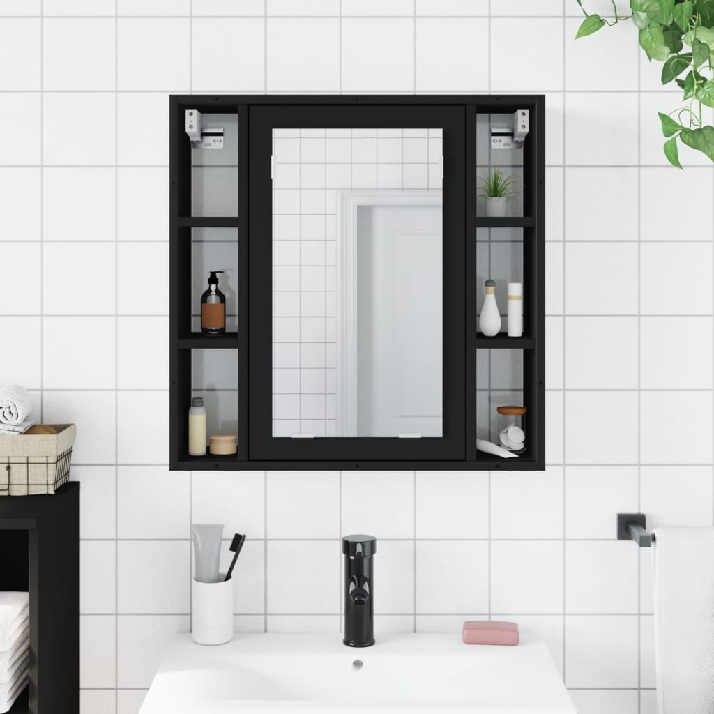 vidaXL Bathroom Mirror Cabinet Washroom Cupboard Furniture Engineered Wood