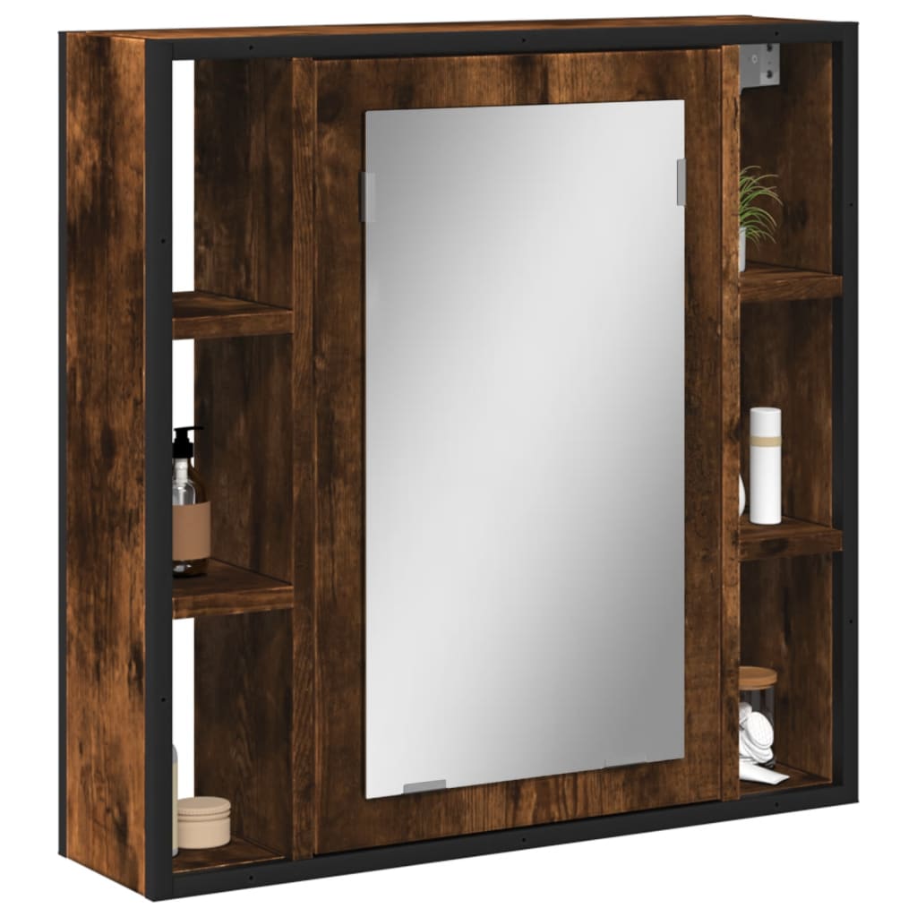 vidaXL Bathroom Mirror Cabinet Washroom Cupboard Furniture Engineered Wood