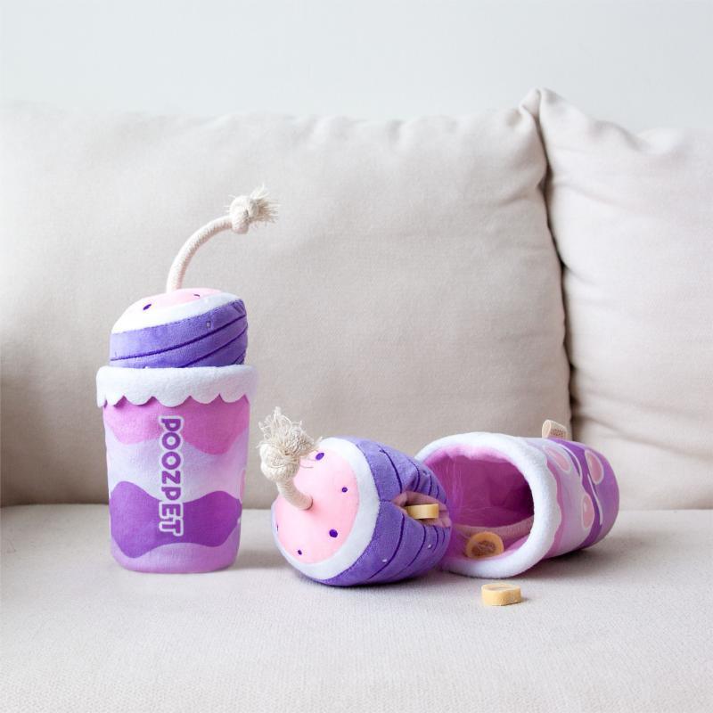 Pawsome Fleece Treat Seeker Interactive Pet Puzzle Toy