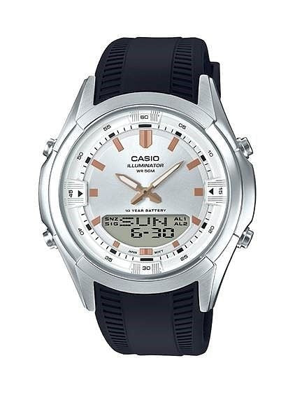 Reloj Casio analógico digital de resina negra para hombre