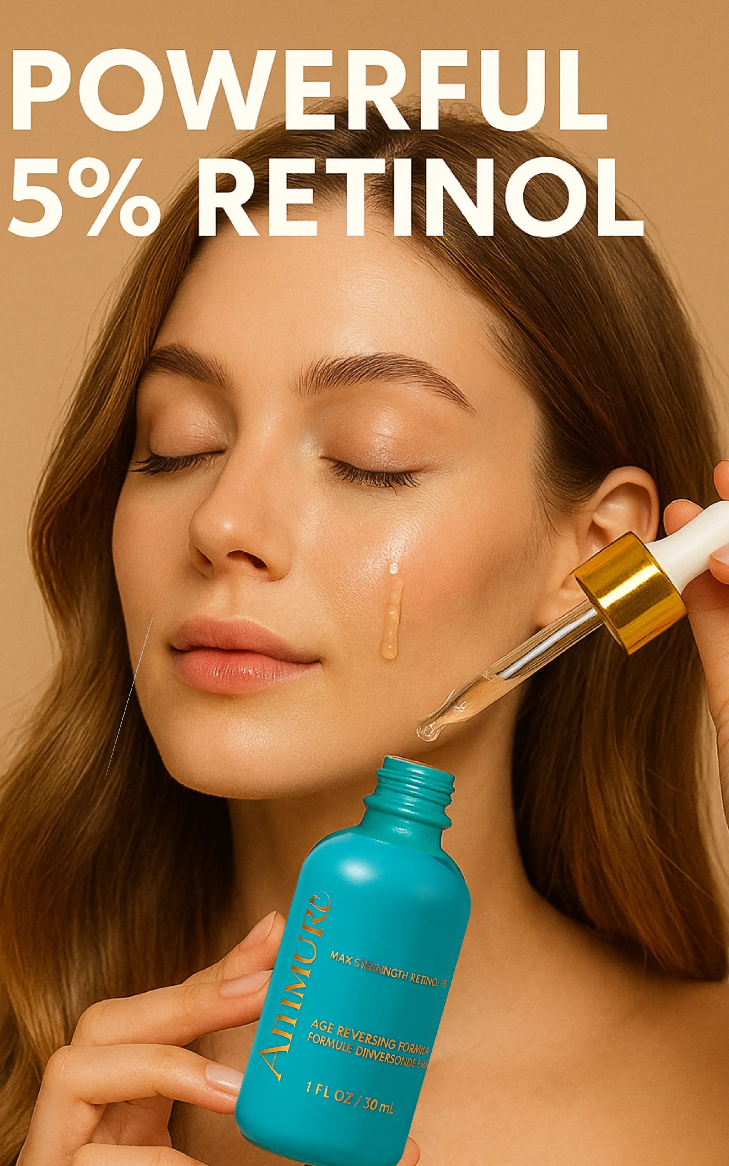 Ammuri Skincare 5% Retinol MAX Potente suero antienvejecimiento para una piel joven