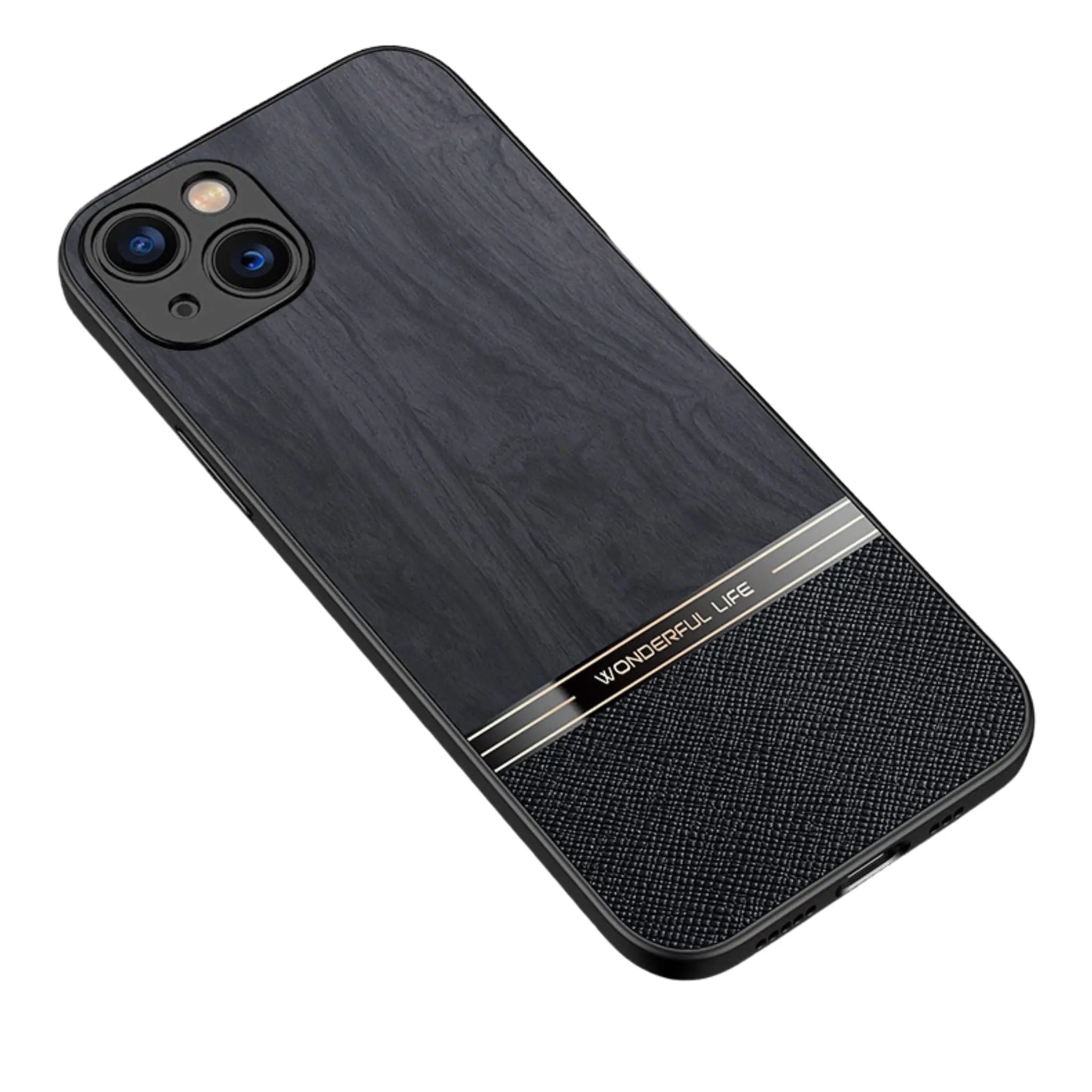 Funda Anacotte con veta de madera esmerilada para iPhone 14 Pro 