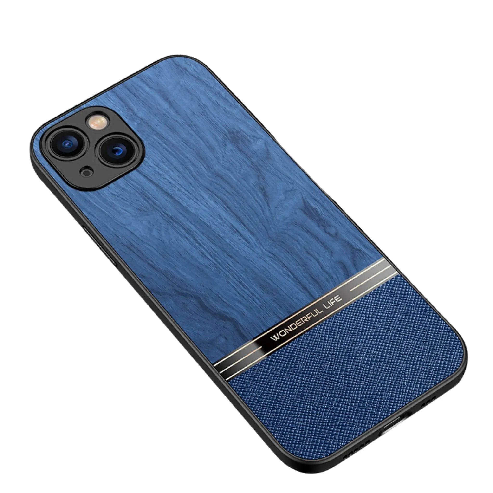 Funda Anacotte con veta de madera esmerilada para iPhone 14 Pro 