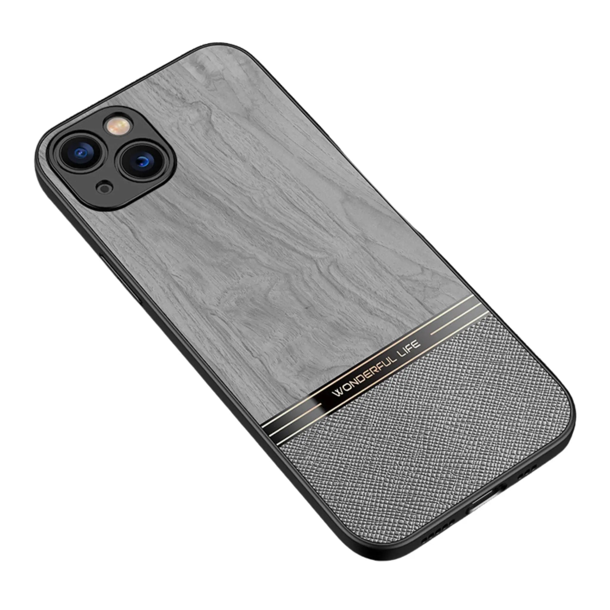 Funda Anacotte con veta de madera esmerilada para iPhone 14 Pro 