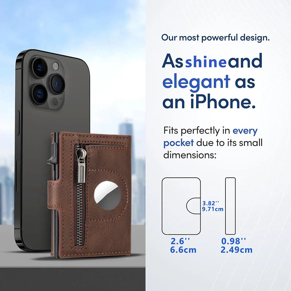 Anti-Theft RFID Wallet with Holder for Men (Brown)