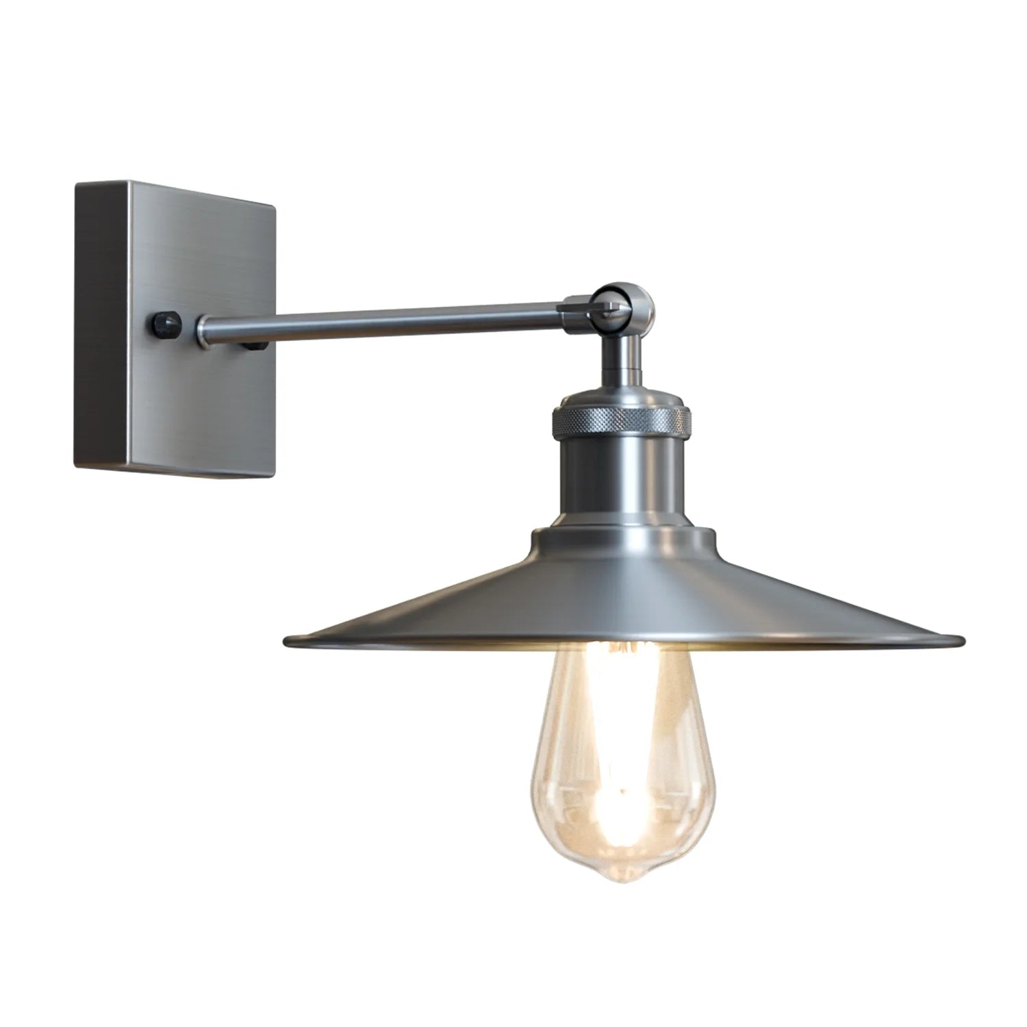 Aplique de pared de níquel satinado para sala de estar, decoración del hogar ~5953