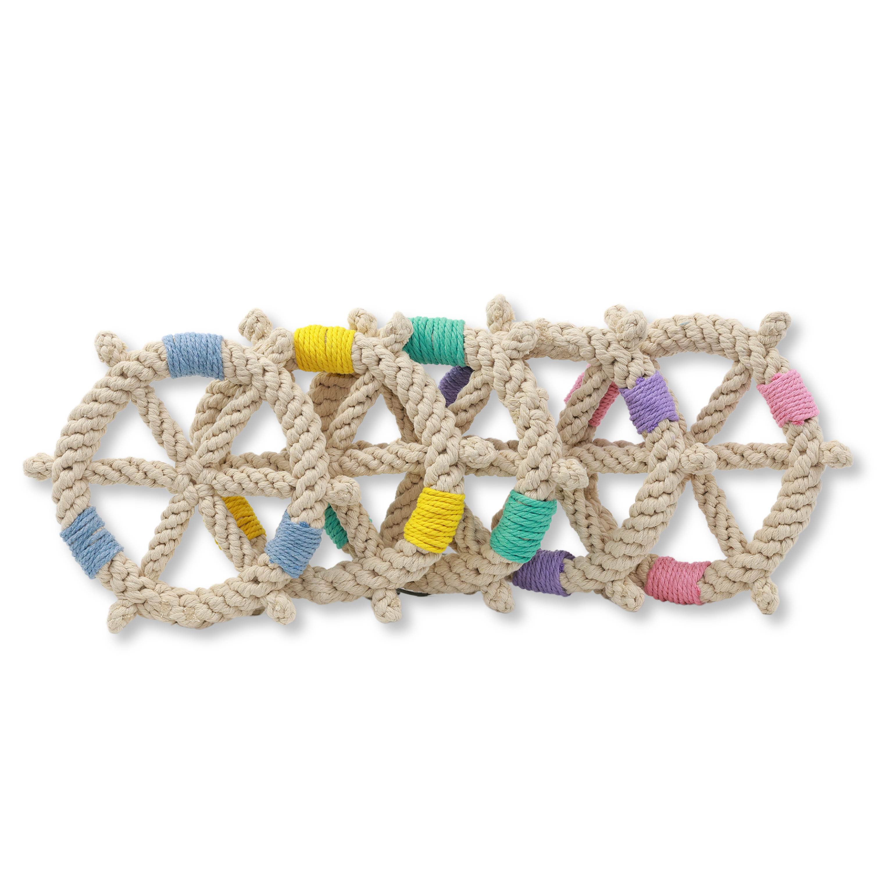 Color wheel Macrame Rope Pet Toy