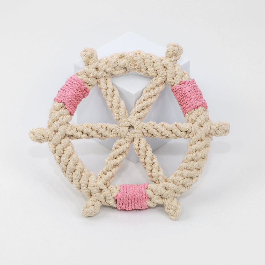 Color wheel Macrame Rope Pet Toy