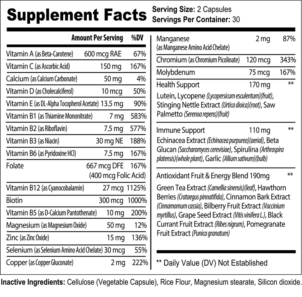 Multivitaminas completas para hombres