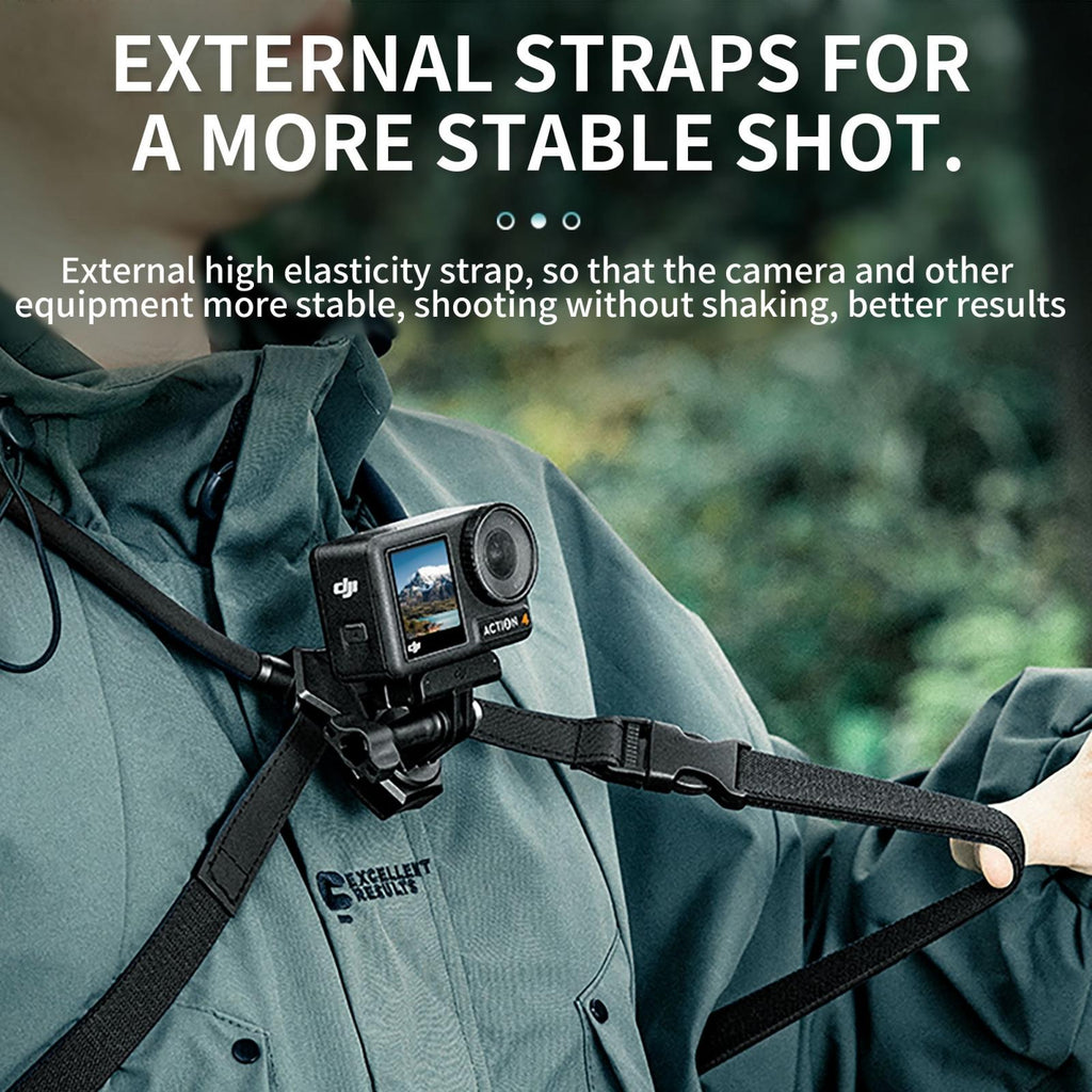 Soporte de cuello ajustable NNEIDS para vlogs, cámaras de acción DJI, GoPro, Insta360 y smartphones.