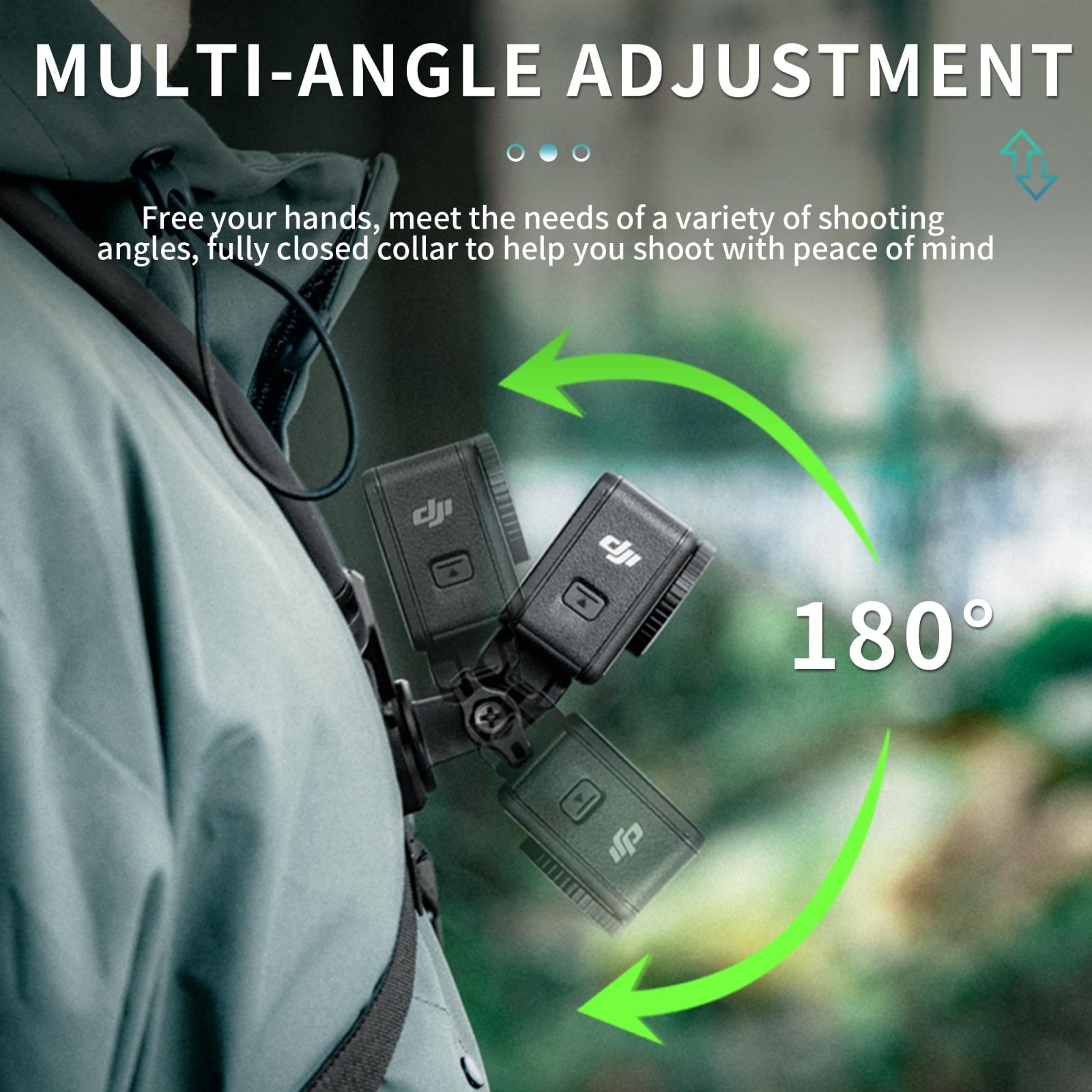 Soporte de cuello ajustable NNEIDS para vlogs, cámaras de acción DJI, GoPro, Insta360 y smartphones.