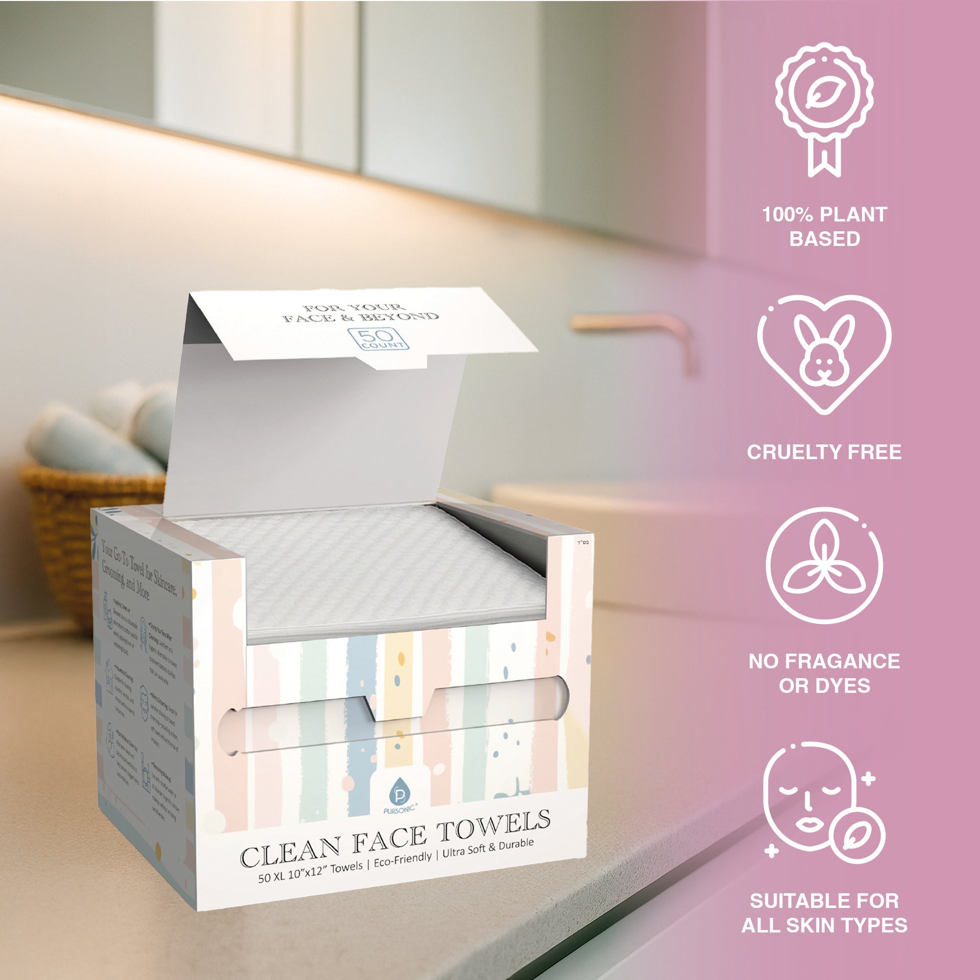 Paquete de productos esenciales para el cuidado de la piel Glow &amp; Go: vaporizador facial nano + toallas faciales limpias