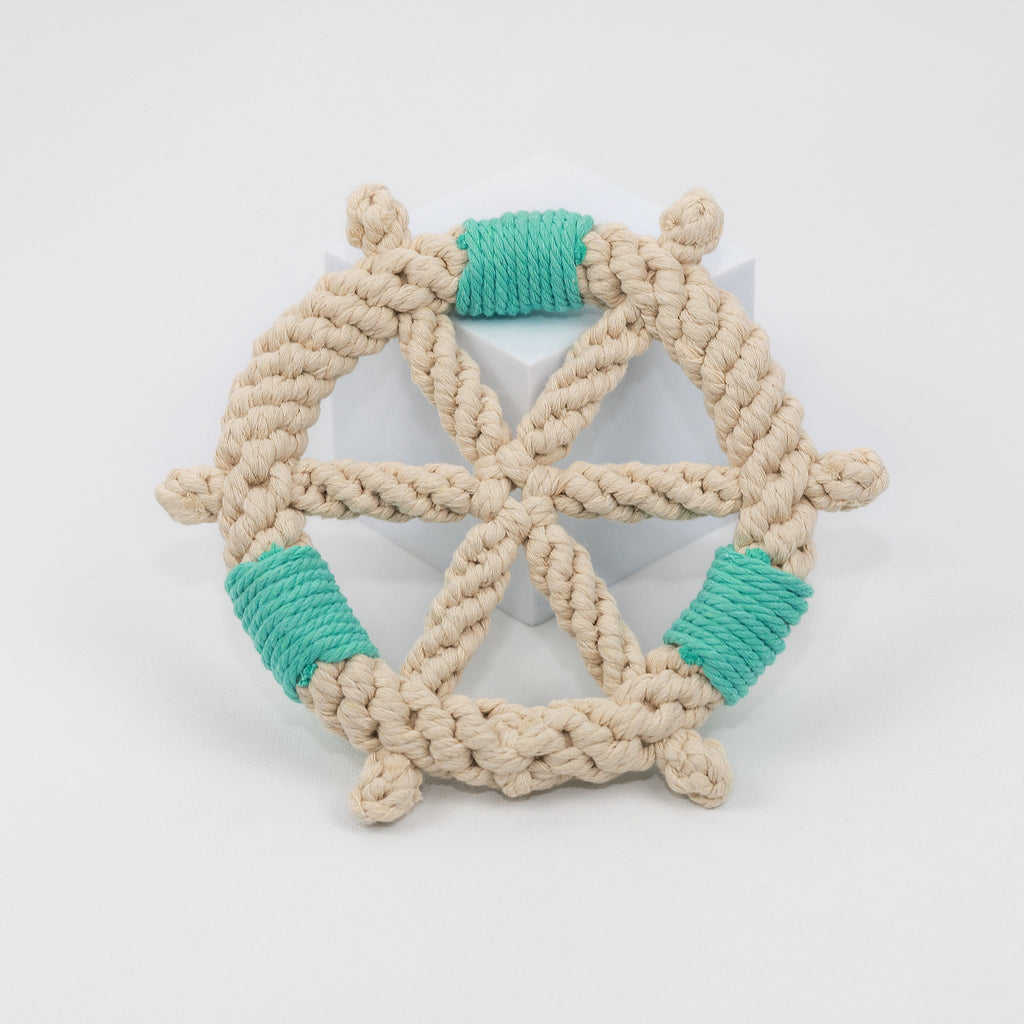 Color wheel Macrame Rope Pet Toy