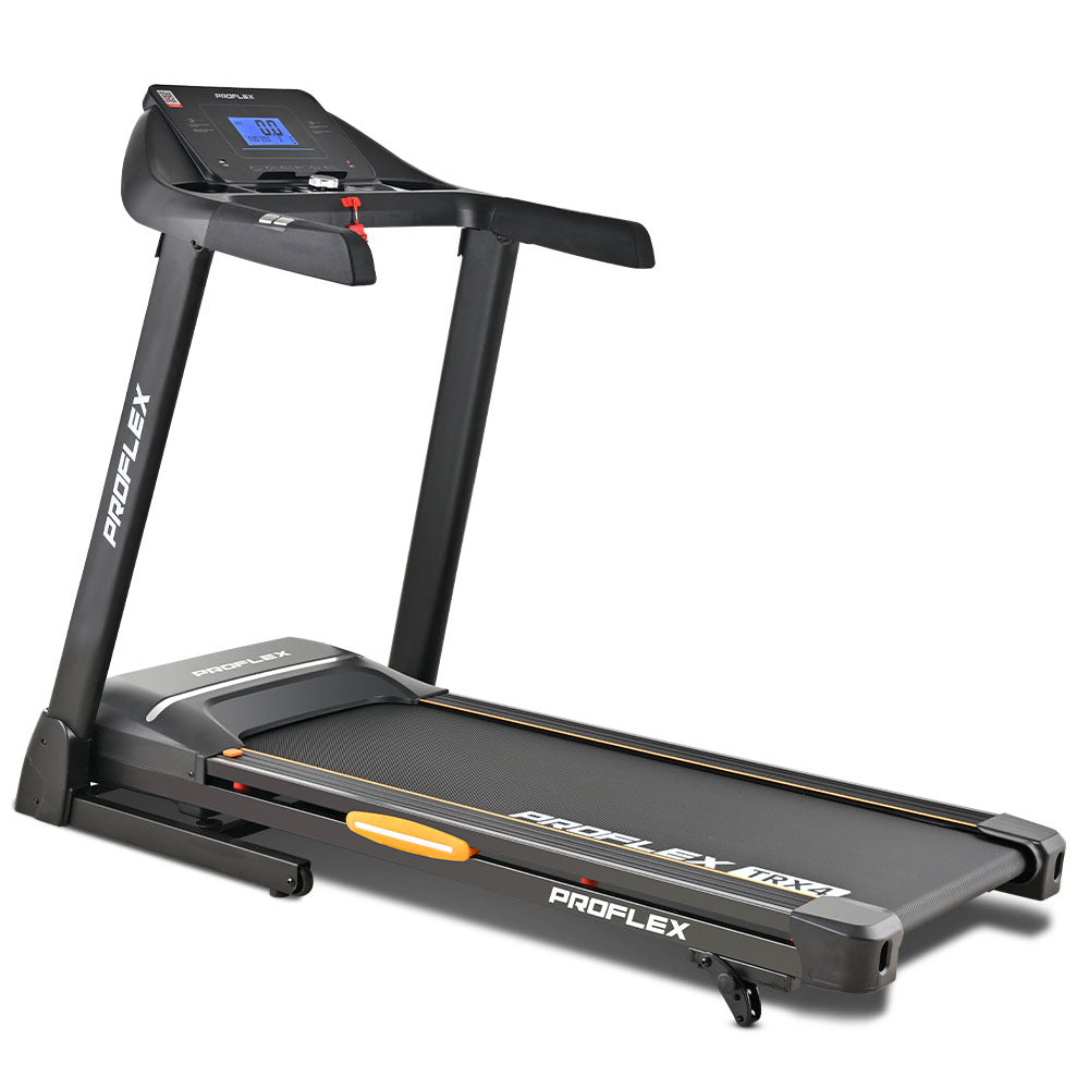 Electric Treadmill, Medium Size, Foldable, Suspension, Bluetooth, USB/MP3, Pulse Sensors, Fitness Tracker NNEMB TRX4