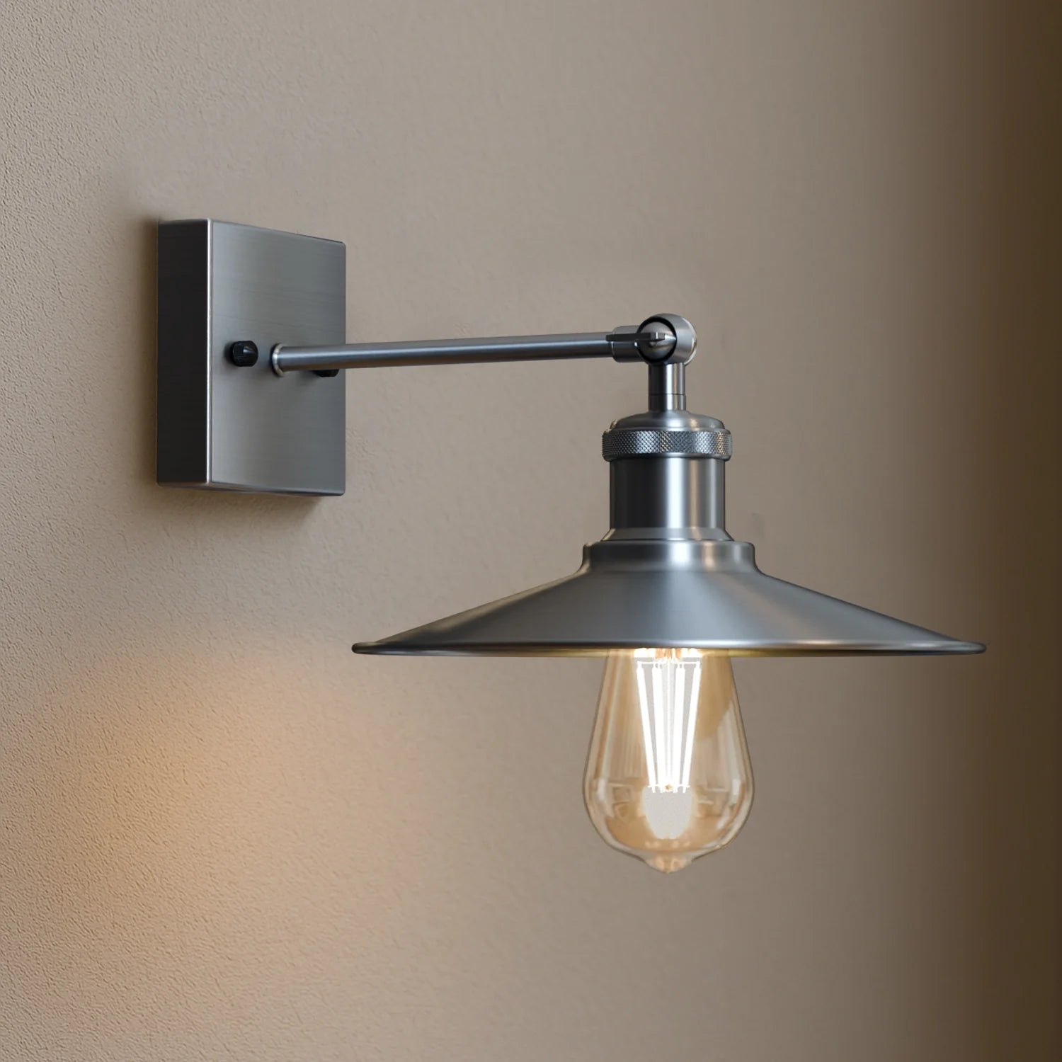 Aplique de pared de níquel satinado para sala de estar, decoración del hogar ~5953