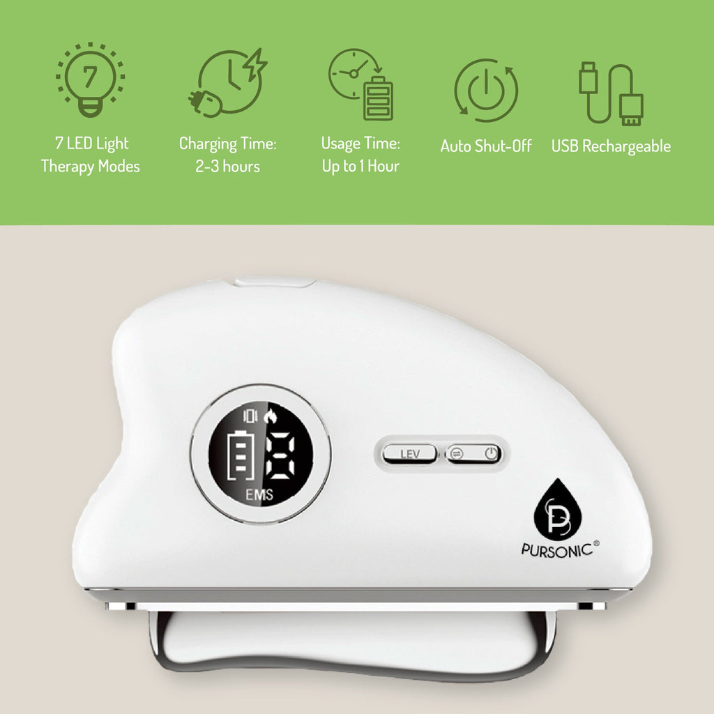 Paquete de cuidado de la piel con luz LED 2 en 1 de calidad de spa PURSONIC