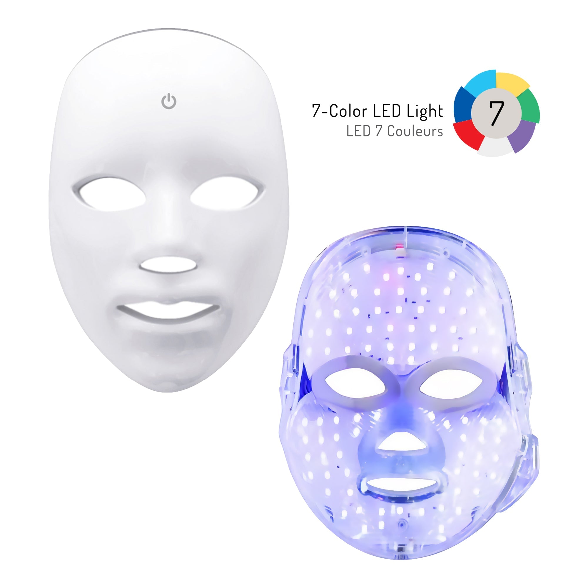 Máscara facial con terapia de luz LED 7 en 1: ¡cuidado de la piel avanzado en casa!