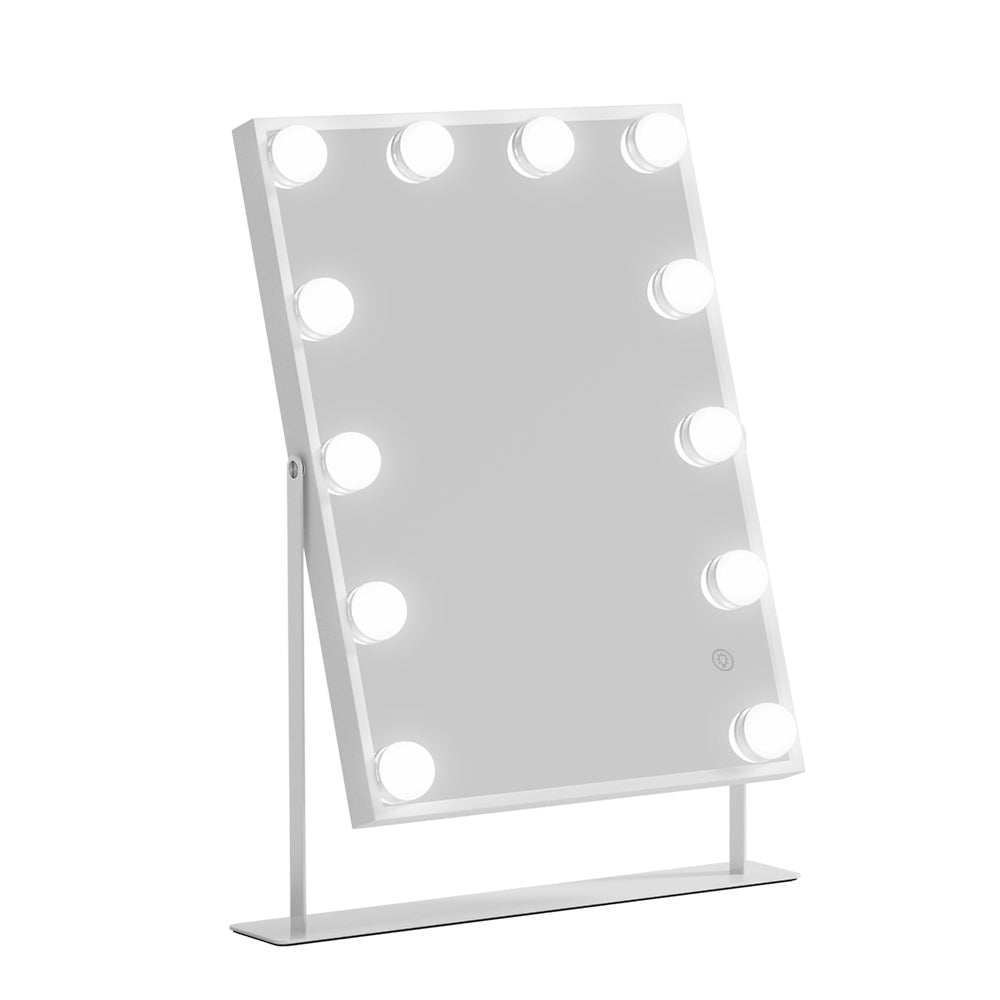 NNEDSZ Bluetooth Makeup Mirror 30x40cm Hollywood Vanity with LED Light White