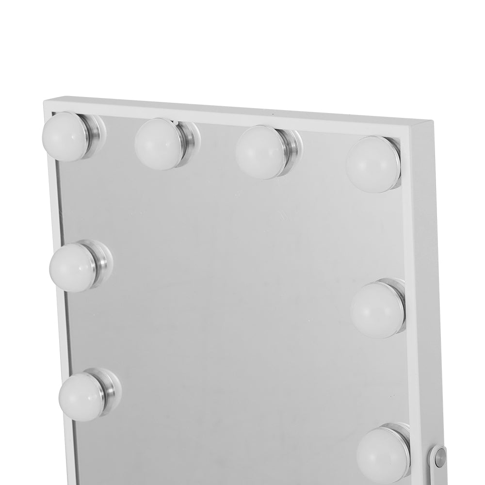 NNEDSZ Bluetooth Makeup Mirror 30x40cm Hollywood Vanity with LED Light White