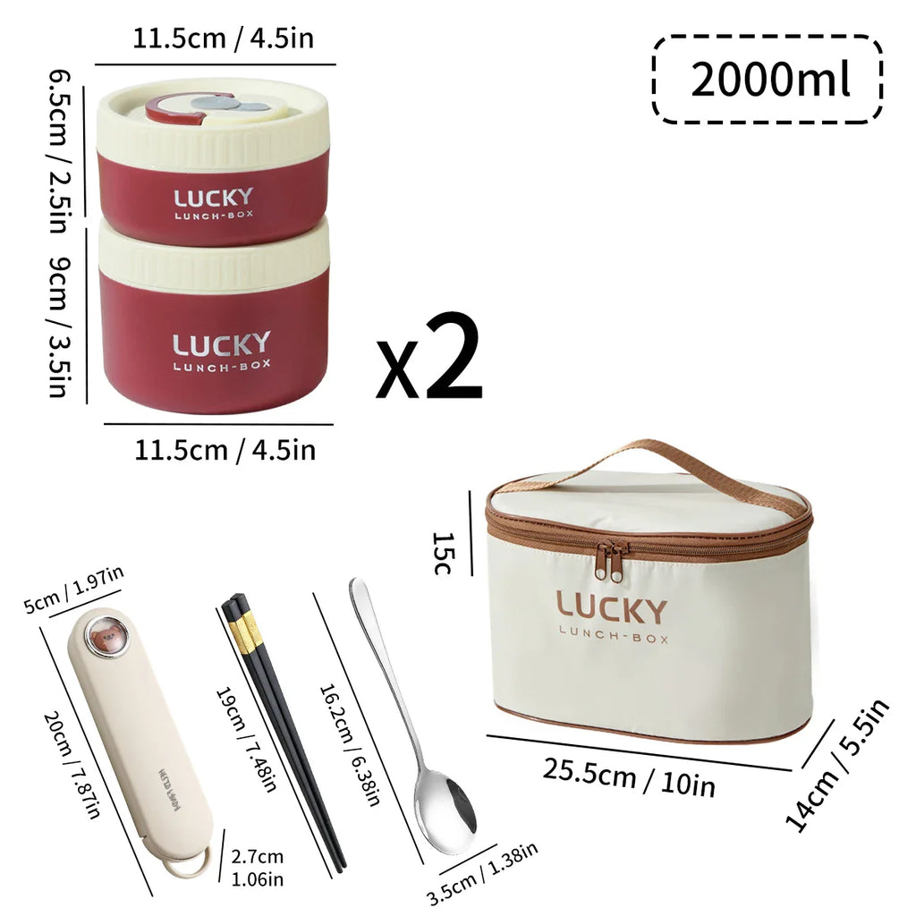Lonchera térmica portátil sellada WORTHBUY para niños, apilable, apta para microondas, de acero inoxidable 304, contenedor de alimentos aislado.