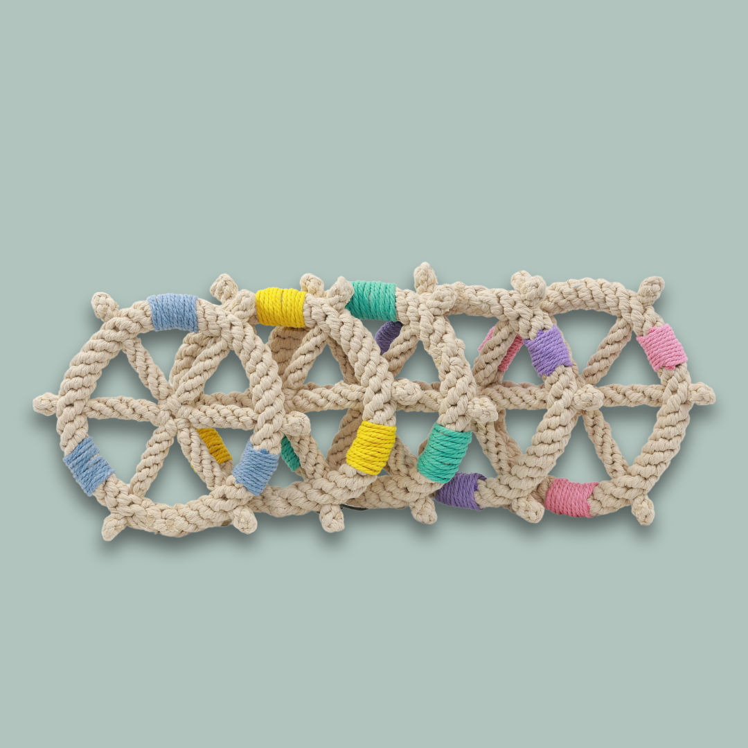 Color wheel Macrame Rope Pet Toy