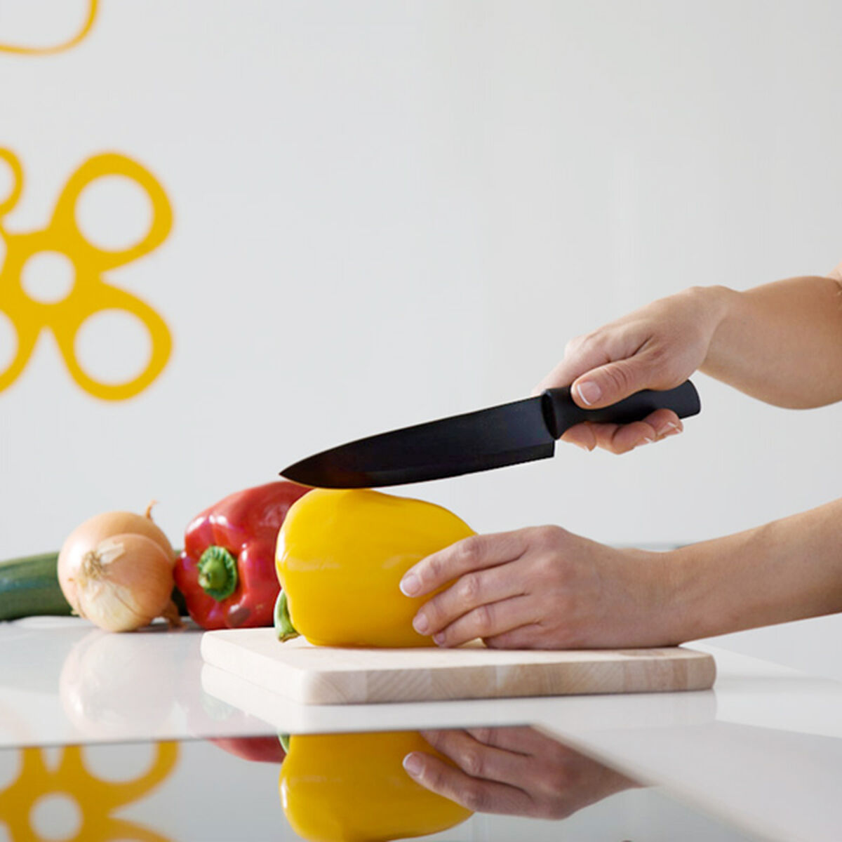 Cuchillo de Mesa Bravissima Kitchen Set de 7 cuchillos Titanio