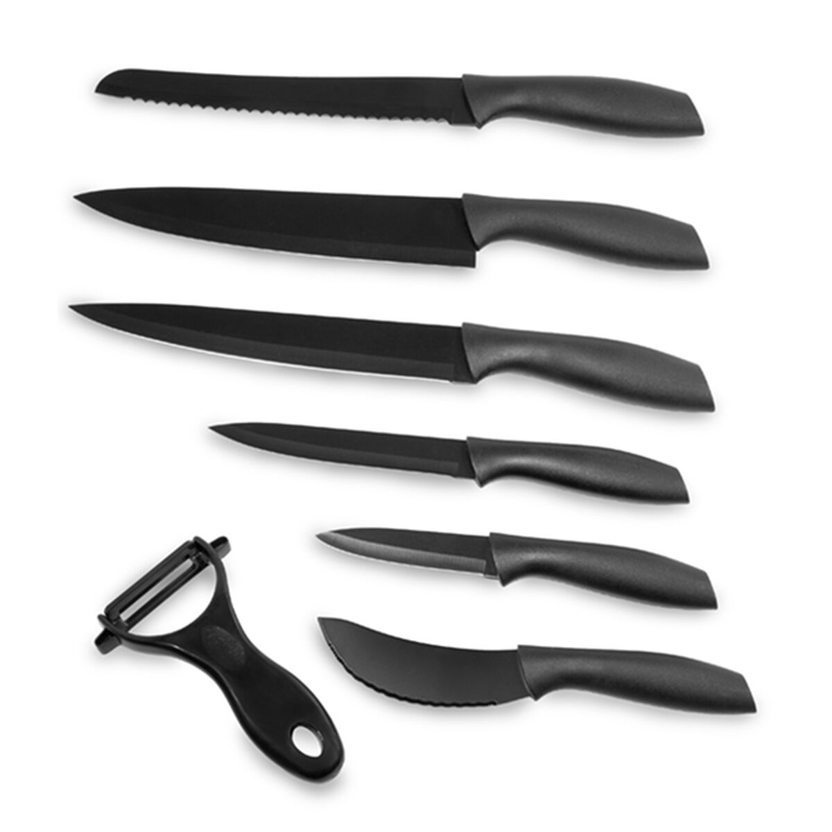 Cuchillo de Mesa Bravissima Kitchen Set de 7 cuchillos Titanio