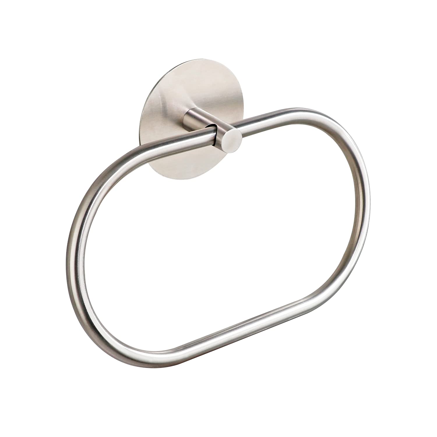 NNEDSZ Bathroom Towel Ring Bathroom Towel Rack Adhesive Hand Towels Holder Towel Hanger Silver
